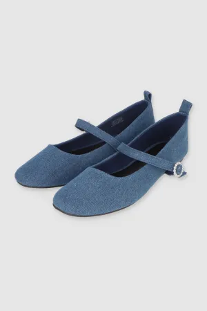 Flats Punta Rebanada Denim