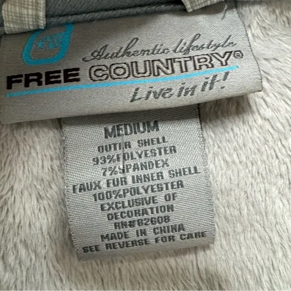 Free Country Women's Soft Shell Light Gray Jacket Size Medium