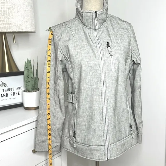 Free Country Women's Soft Shell Light Gray Jacket Size Medium