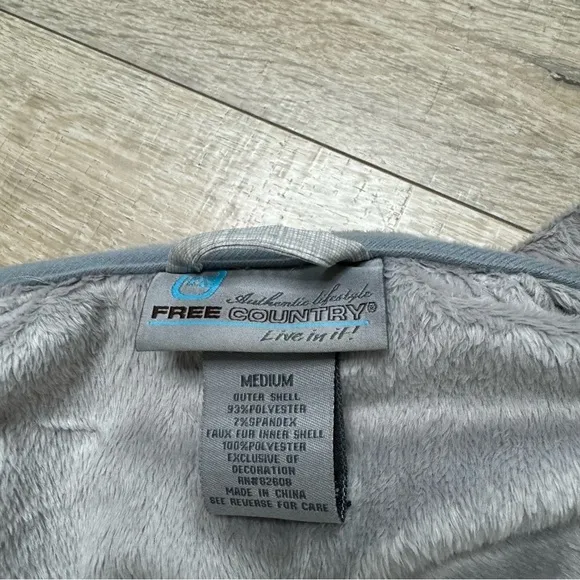 Free Country Women's Soft Shell Light Gray Jacket Size Medium
