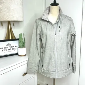 Free Country Women's Soft Shell Light Gray Jacket Size Medium