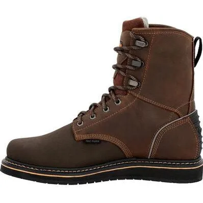 Georgia Men's Amp Lt Power 8" Wedge Slip Resistant Work Boot -Brown- GB00520