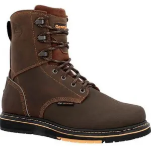 Georgia Men's Amp Lt Power 8" Wedge Slip Resistant Work Boot -Brown- GB00520
