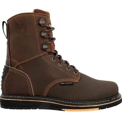 Georgia Men's Amp Lt Power 8" Wedge Slip Resistant Work Boot -Brown- GB00520