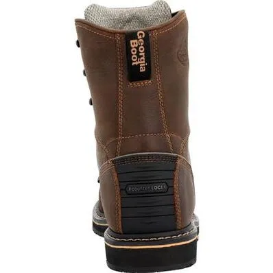 Georgia Men's Amp Lt Power 8" Wedge Slip Resistant Work Boot -Brown- GB00520