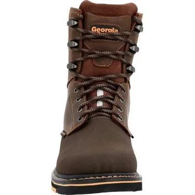 Georgia Men's Amp Lt Power 8" Wedge Slip Resistant Work Boot -Brown- GB00520
