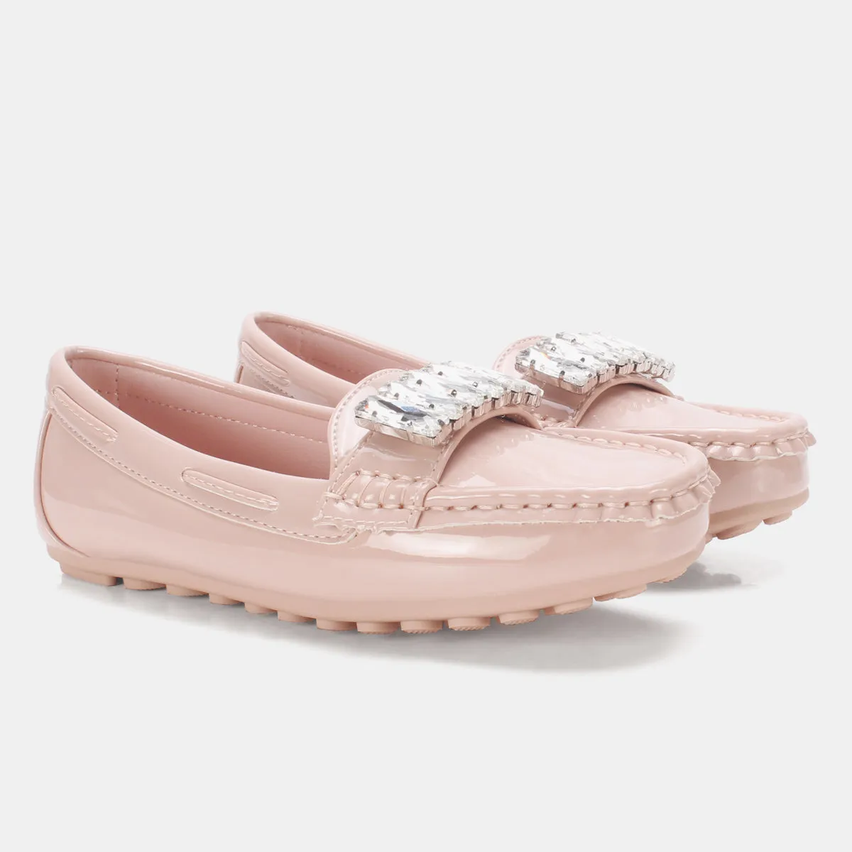 Girls "SALAKO" Decorated Flat Moccasins