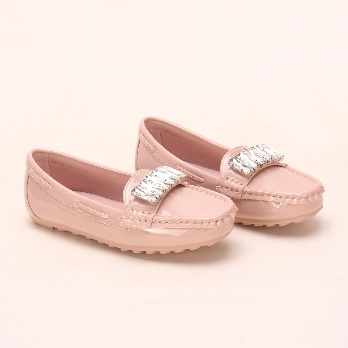Girls "SALAKO" Decorated Flat Moccasins
