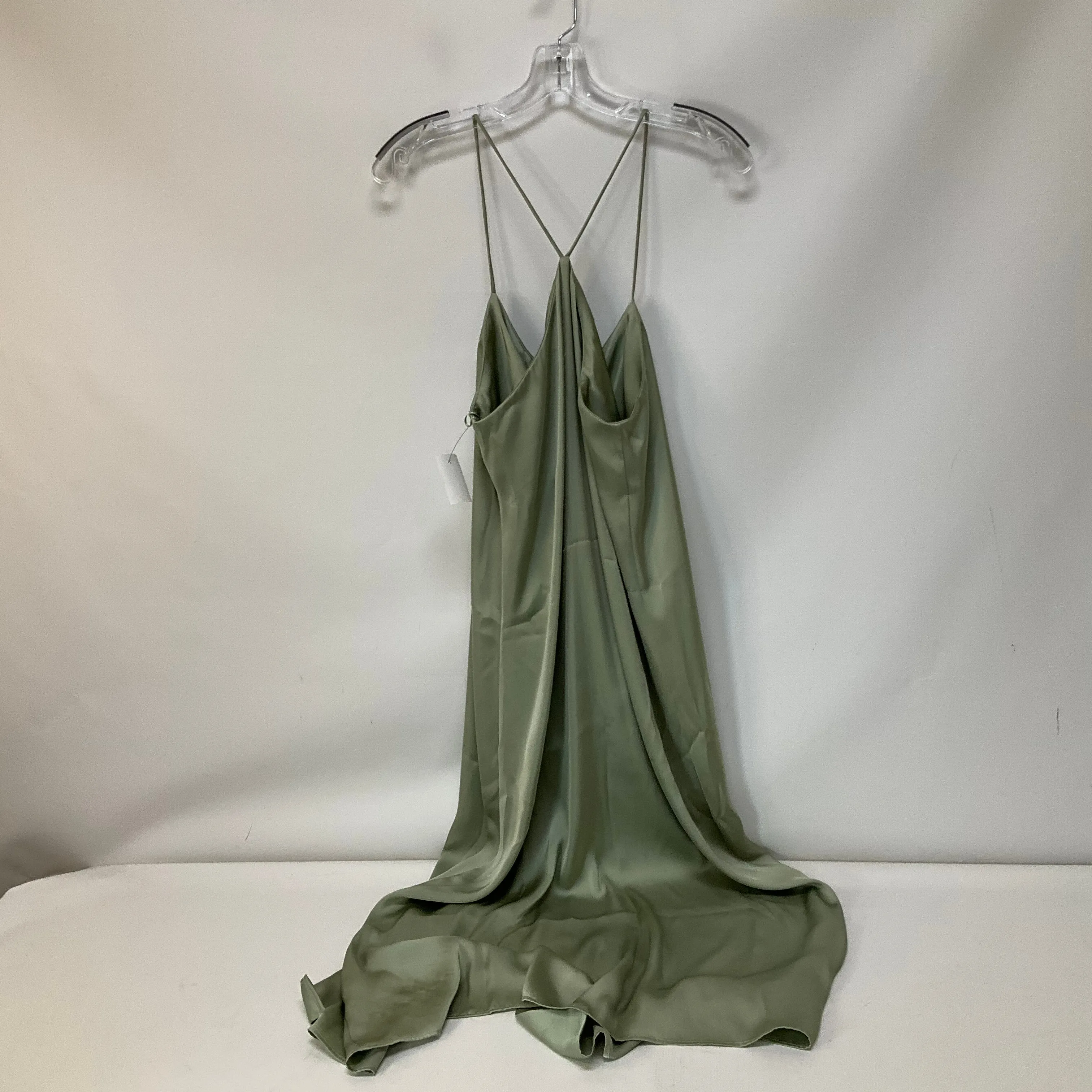 Green Dress Casual Midi Zara, Size M