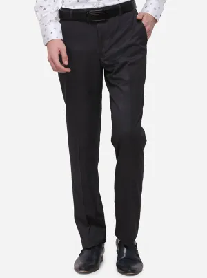 Grey Solid Classic Fit Formal Trouser | Greenfibre