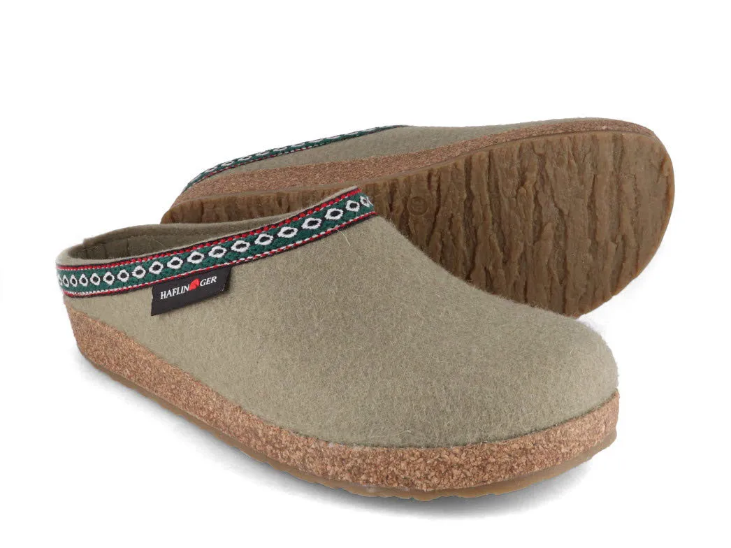 HAFLINGER Men Women Felt Clogs 'Grizzly Franzl', sahara