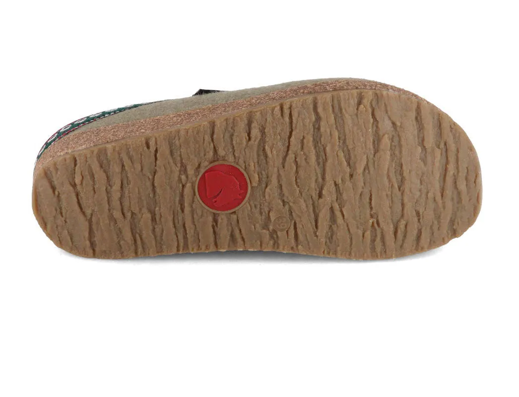 HAFLINGER Men Women Felt Clogs 'Grizzly Franzl', sahara