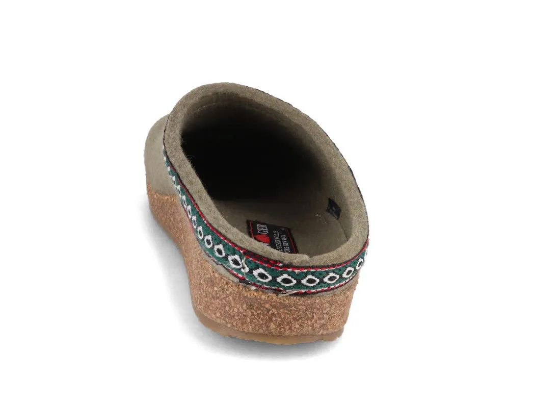 HAFLINGER Men Women Felt Clogs 'Grizzly Franzl', sahara