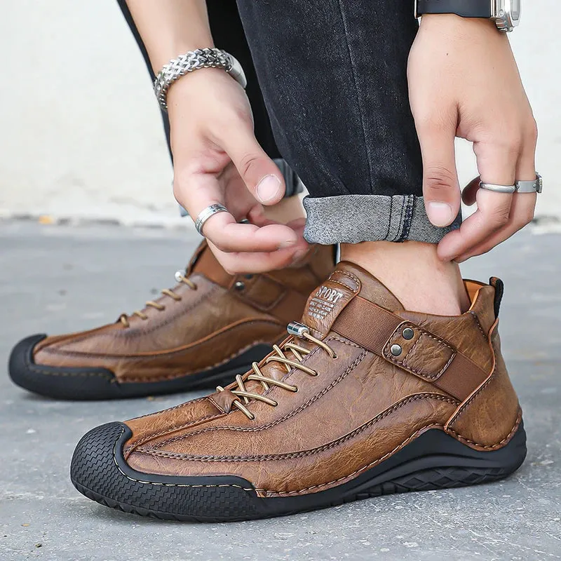 Handmade Leather Shoes Men Casual Sneakers Driving Shoe LeatherMen Shoes Hot Sale Moccasins Tooling Shoe Footwear