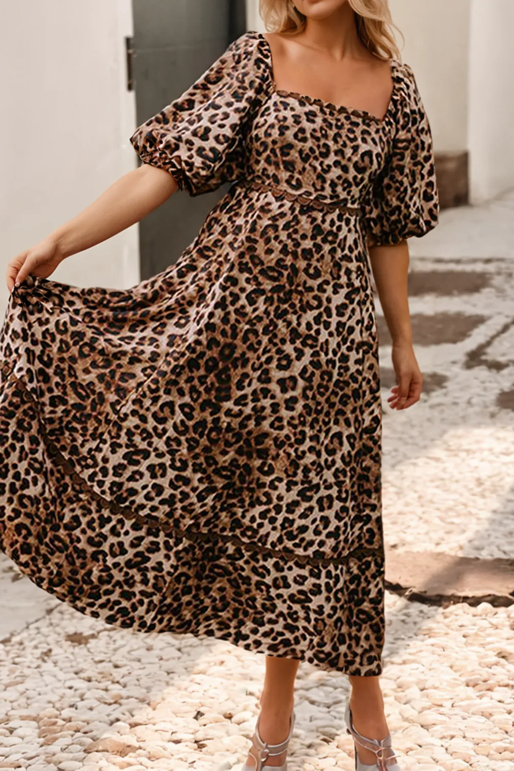 Hannah  Lovely In Leopard Maxi Dress