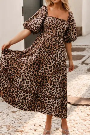 Hannah  Lovely In Leopard Maxi Dress