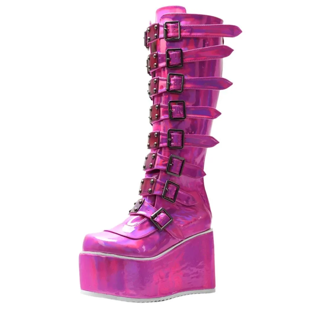 Holographic Hex Boots