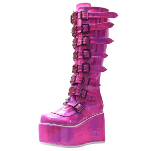 Holographic Hex Boots