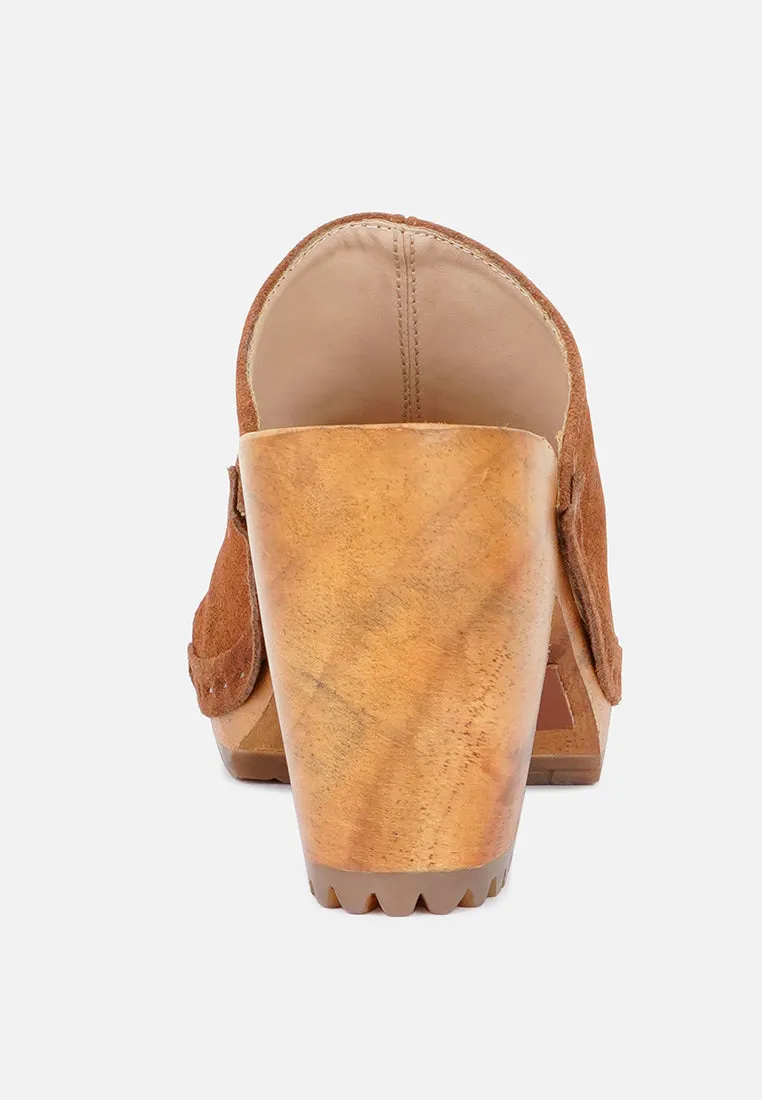 Jarrah Suede Slide Clogs By Ruw