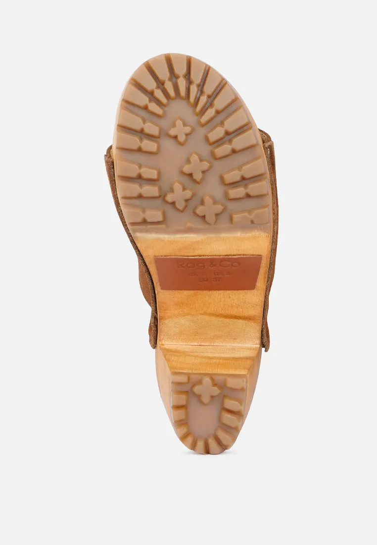 Jarrah Suede Slide Clogs By Ruw