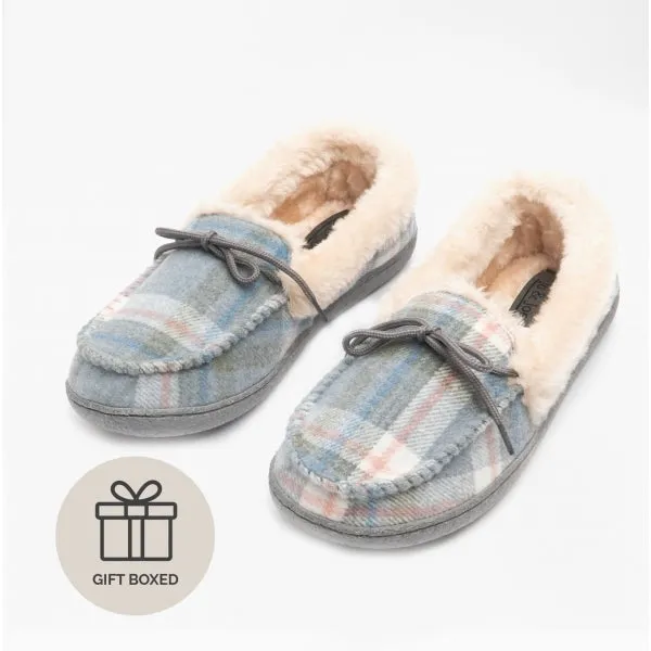 Jo & Joe PEMBROKE Womens Moccasin Slippers Slate