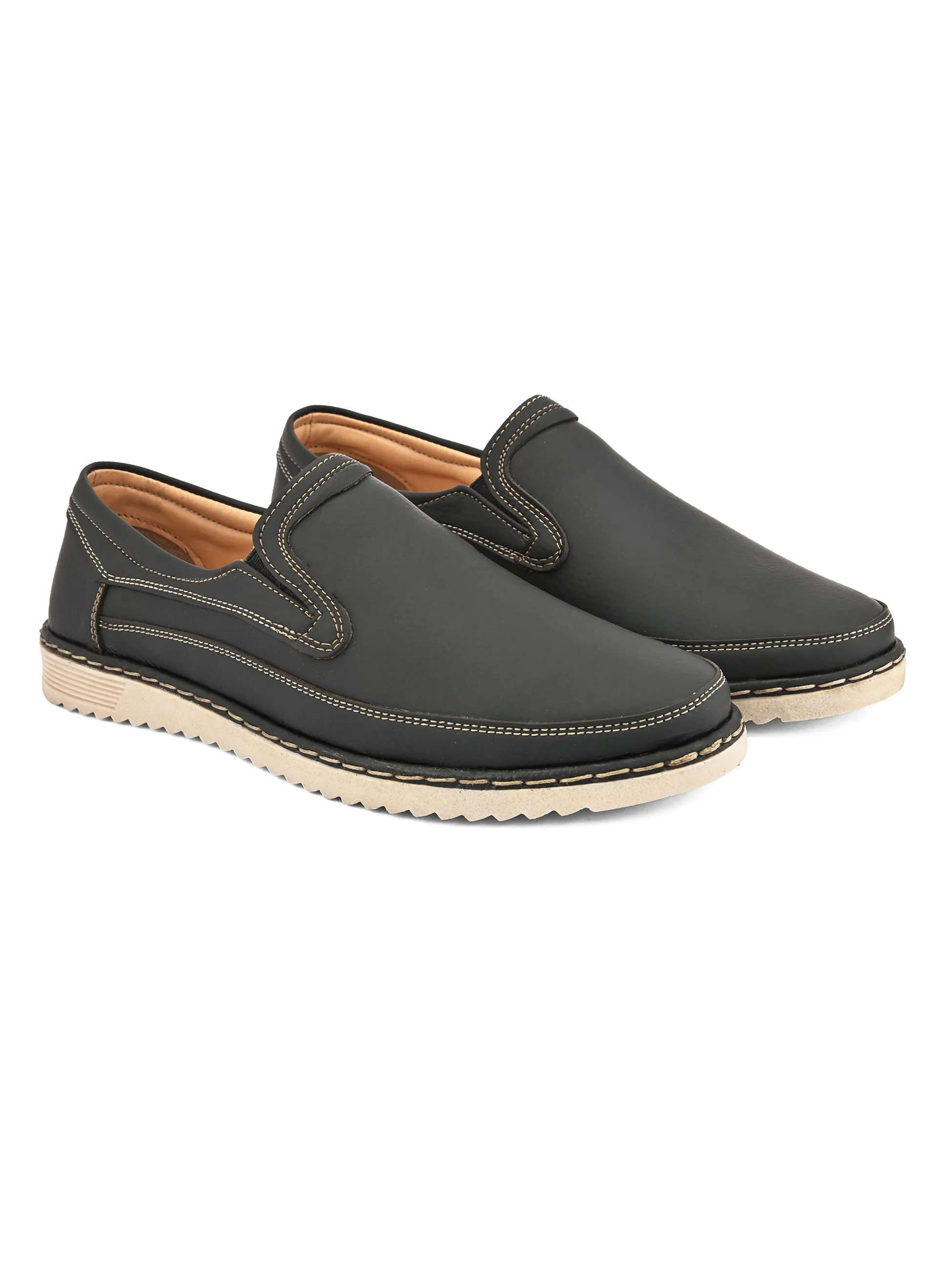 Keaton Black Casual Slip-Ons