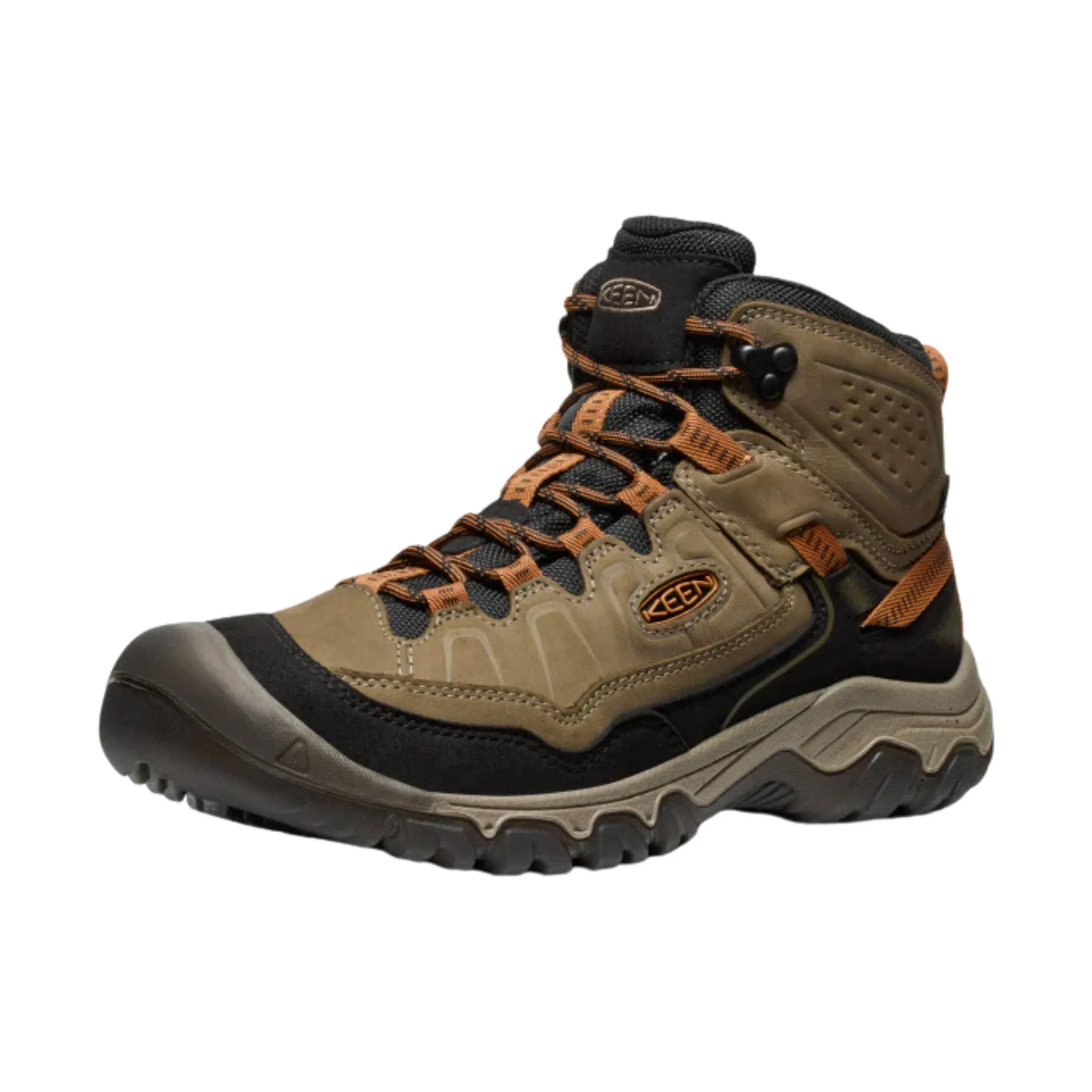 KEEN Men's Targhee IV Waterproof Hiking Boots - Sea Turtle/Roasted Pecan