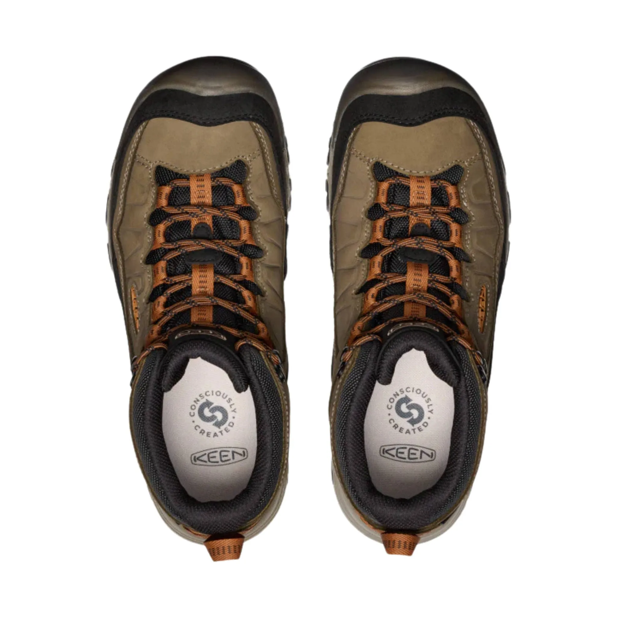 KEEN Men's Targhee IV Waterproof Hiking Boots - Sea Turtle/Roasted Pecan