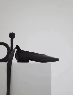 Lace-Up Leather Flats