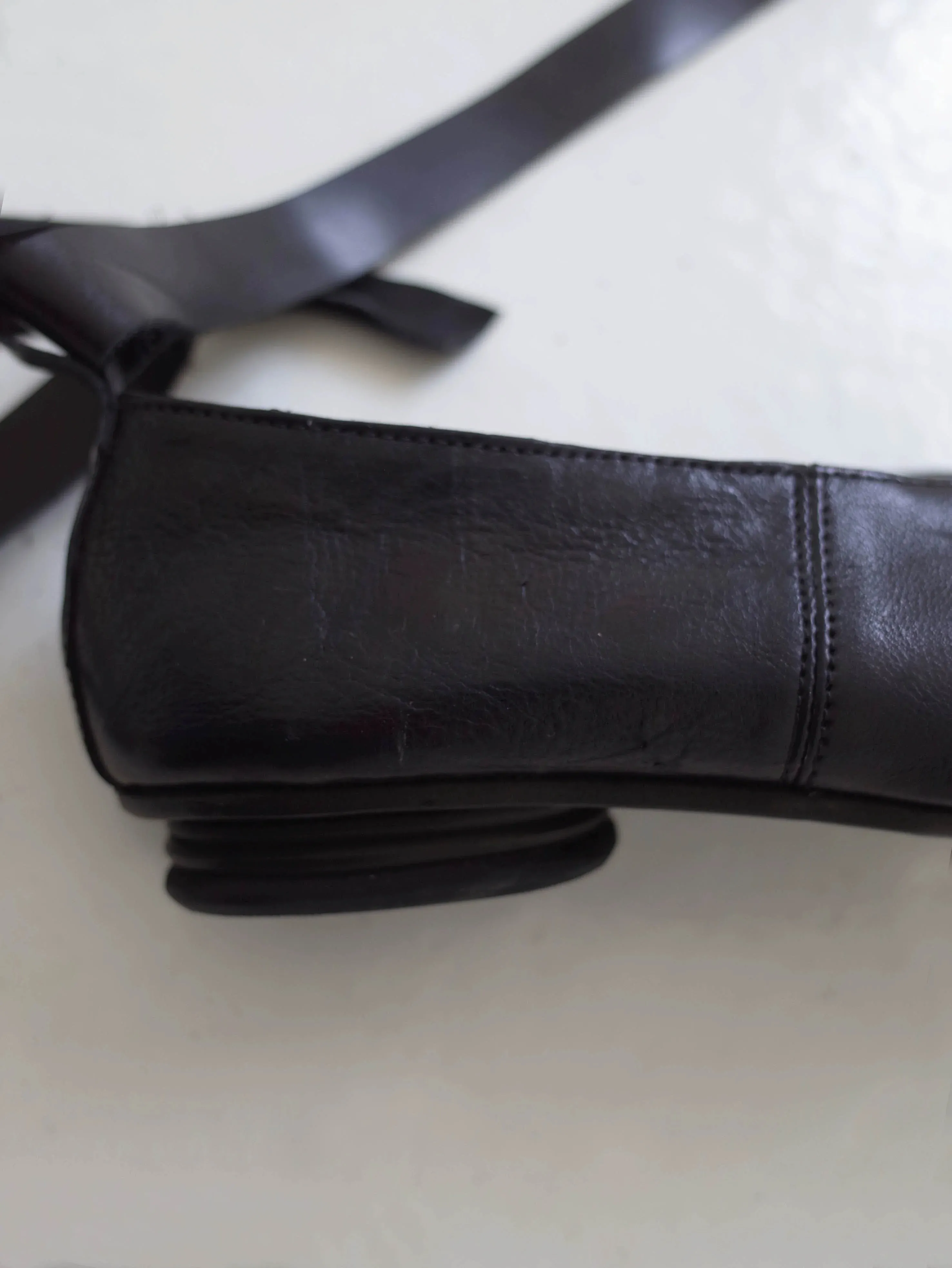 Lace-Up Leather Flats