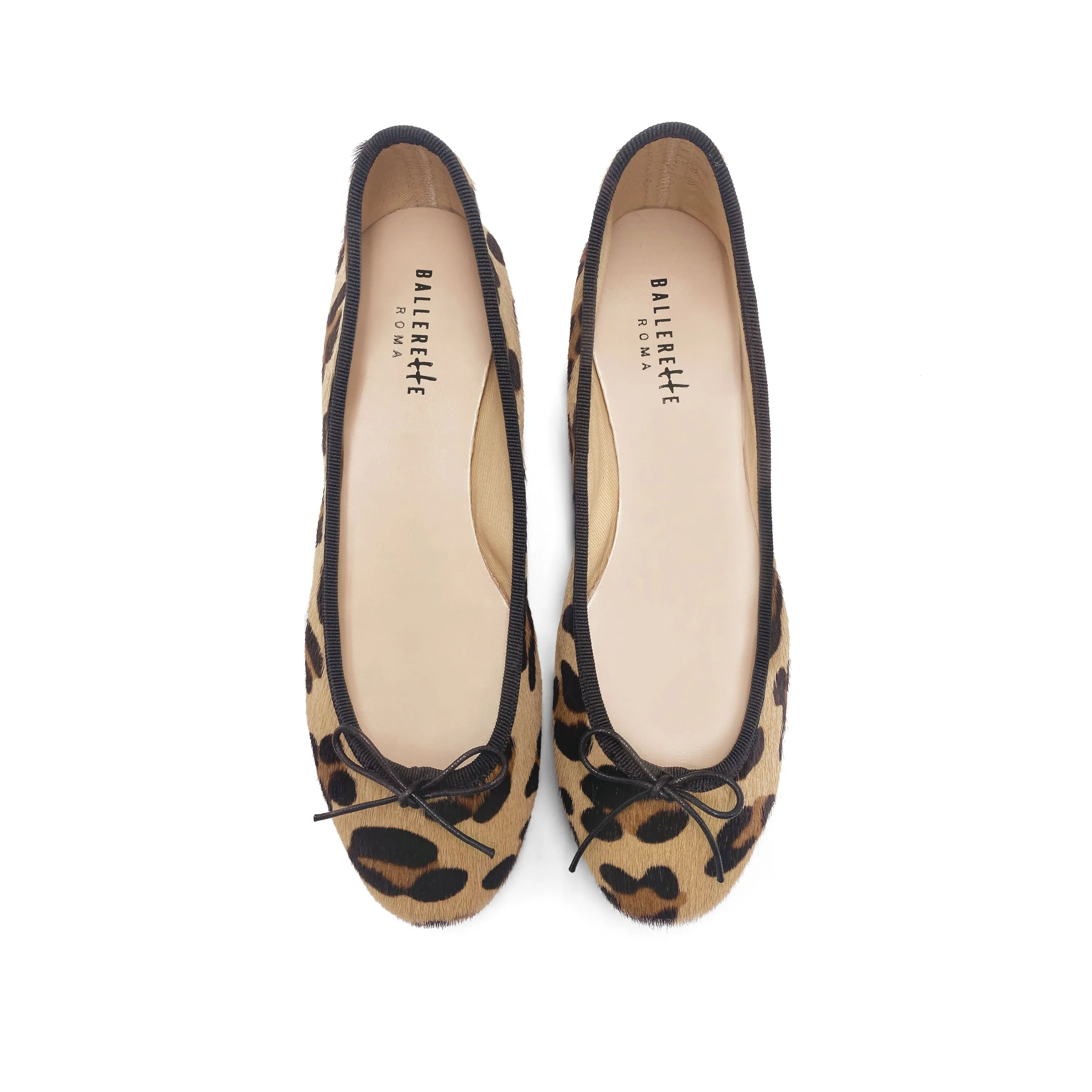 Leopard spotted calf hair ballet flats