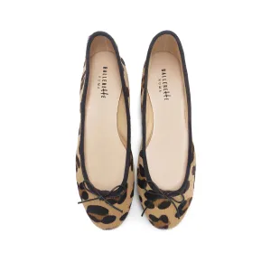 Leopard spotted calf hair ballet flats