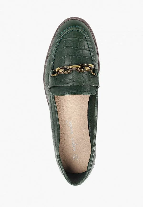 Loafer Mocassins Femme avec boucle métallisée