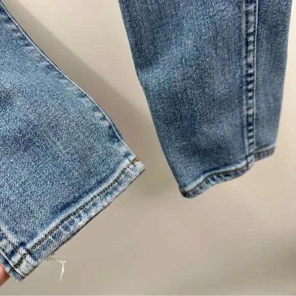 Madewell 10&quot; High-Rise Skinny Jeans in Dewitt‎ Wash: Button Front Edition Sz 24