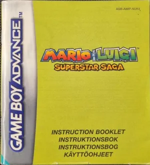 Mario & Luigi Superstar Saga manual (NUK4) (Mindre kosmetiske fejl)