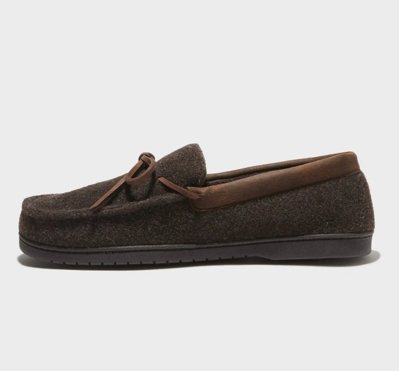 Men's Brown Jacoby Moccasin Slippers - dluxe by dearfoams