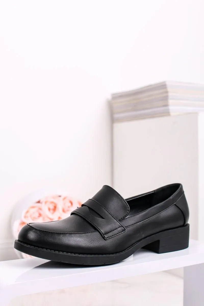 Mocassins Femmes plates, Loafer noir