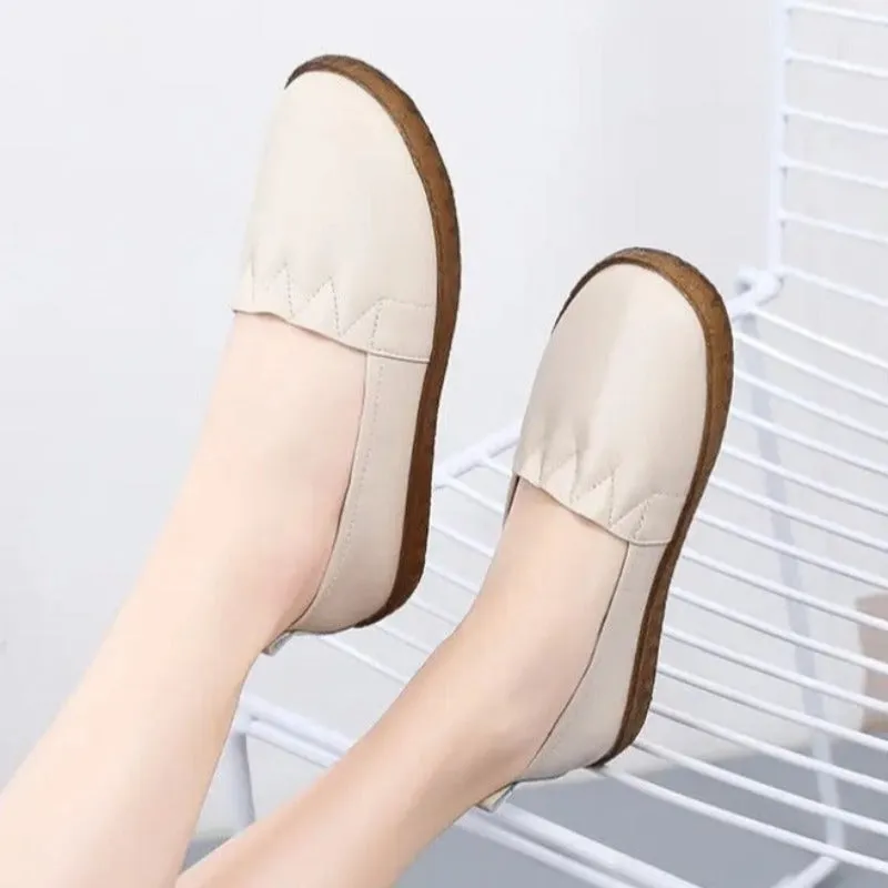 Moccasins Women's Leather Slip On