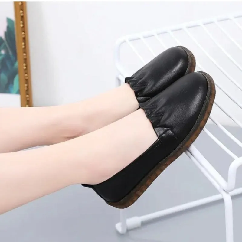 Moccasins Women's Leather Slip On