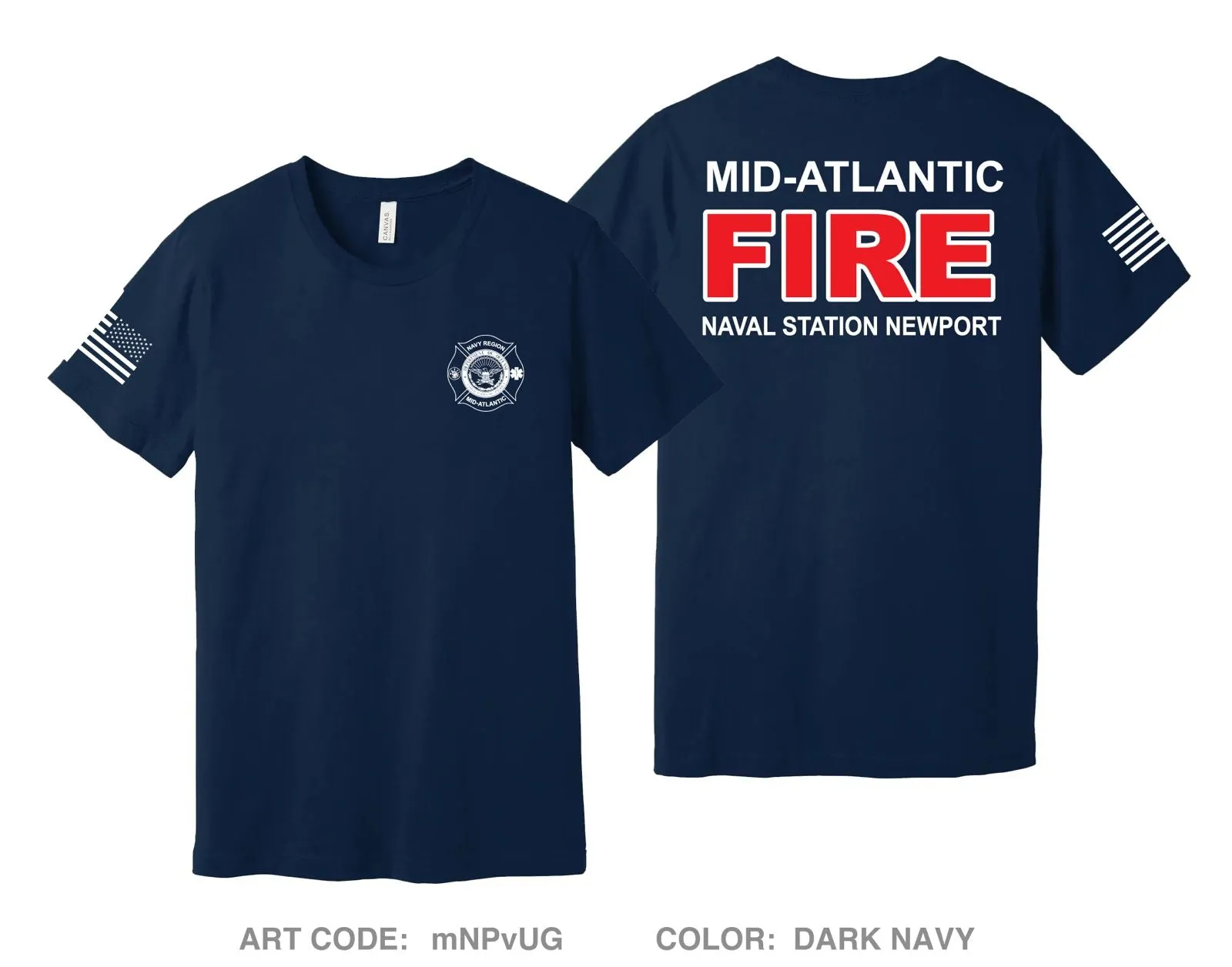 Naval Station Newport Fire and Emergency Comfort Unisex Cotton SS Tee - mNPvUG