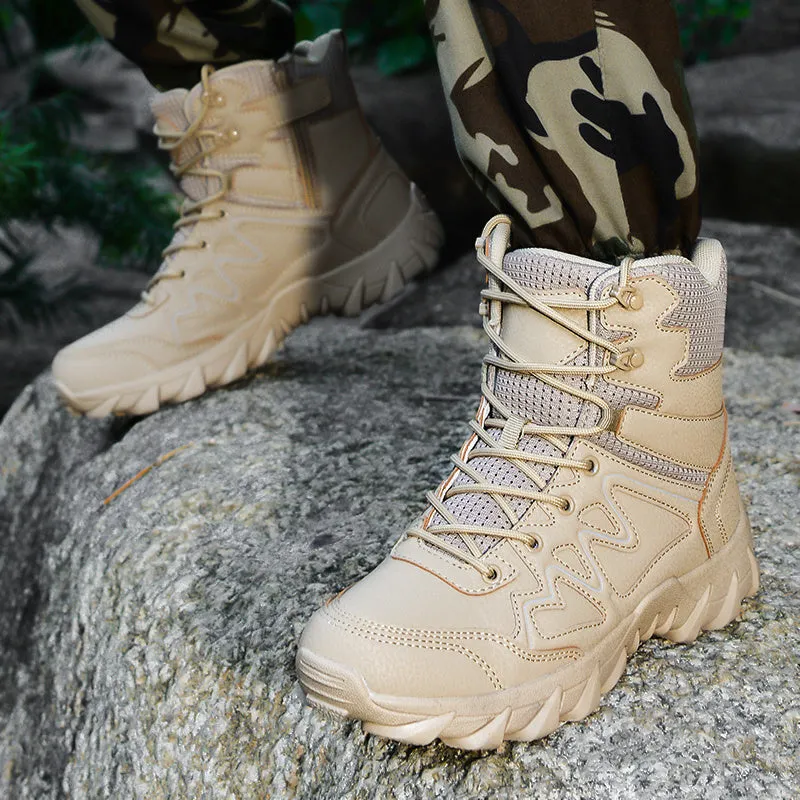 Outdoor Men Hiking Shoes Waterproof Breathable Tactical Combat Army Boots