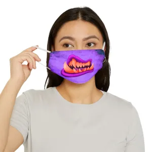 Pink Monster Mouth Snug-Fit Fabric Face Mask
