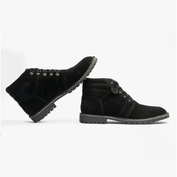 Popps TROOPER Mens Desert Boots Black