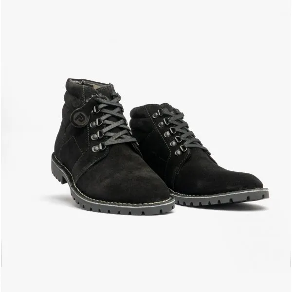 Popps TROOPER Mens Desert Boots Black