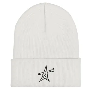 "ALL-IN" Cuffed Beanie (black print)