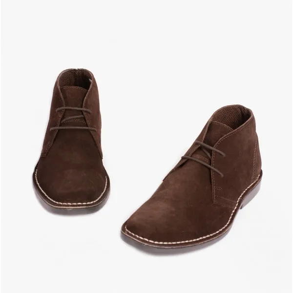 Roamers M420DBS Mens Desert Boots Dark Brown