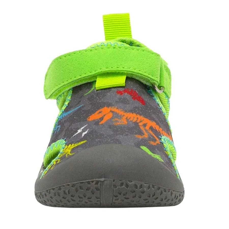 Robeez Baby & Toddler Water Shoes Grey & Green - Dinosaurs
