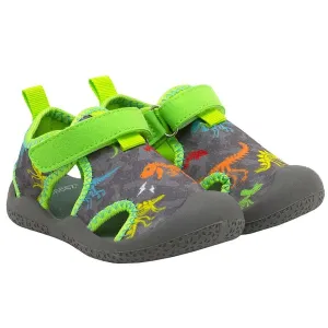 Robeez Baby & Toddler Water Shoes Grey & Green - Dinosaurs