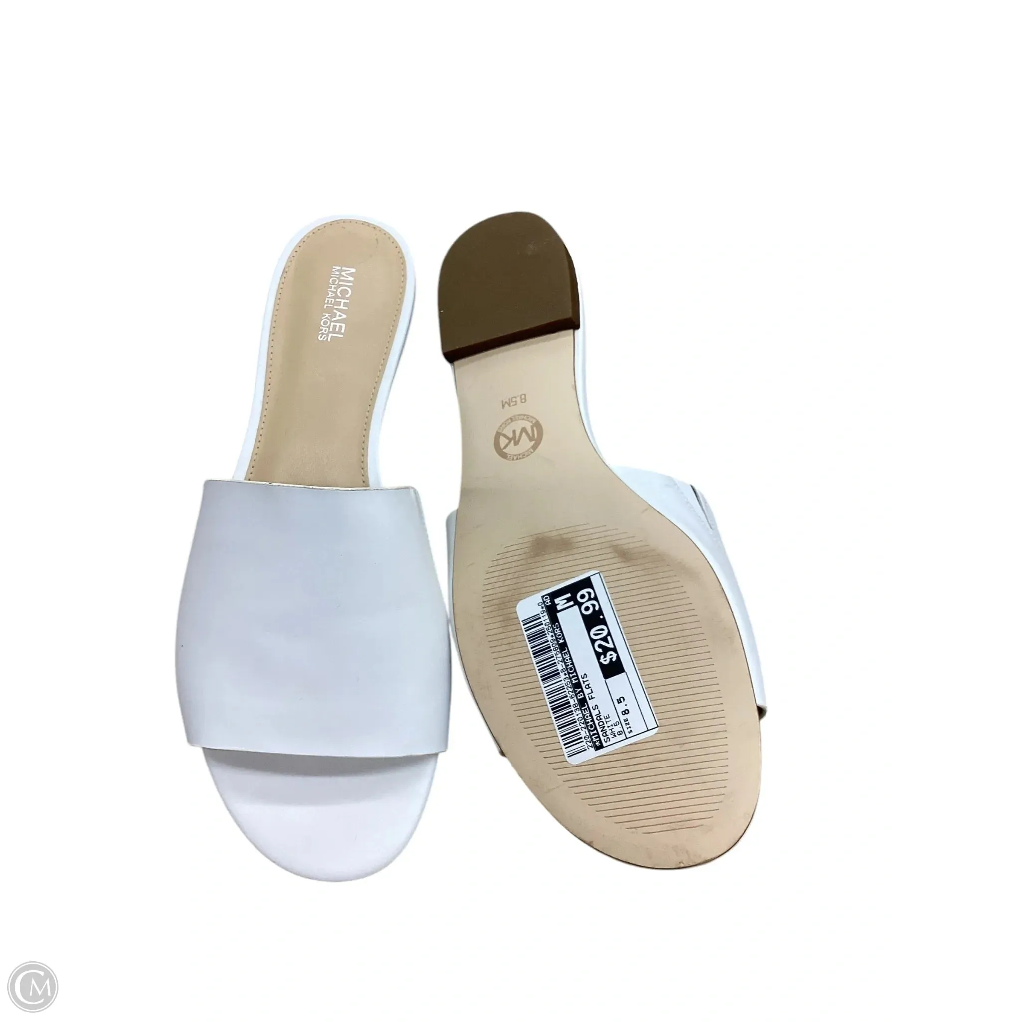 Sandals Flats By Michael By Michael Kors In White, Size: 8.5
