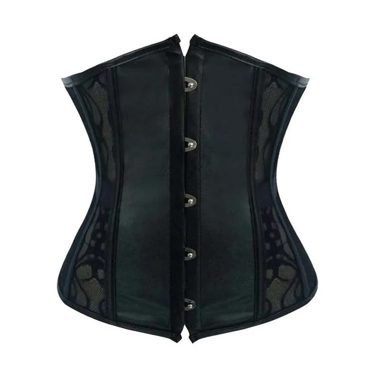 Sexy Steel Boned Corsets Women's Gothic Mesh Breathable Black Bustier Corset Body Shaper Waist Trainer Bustiers Corselet
